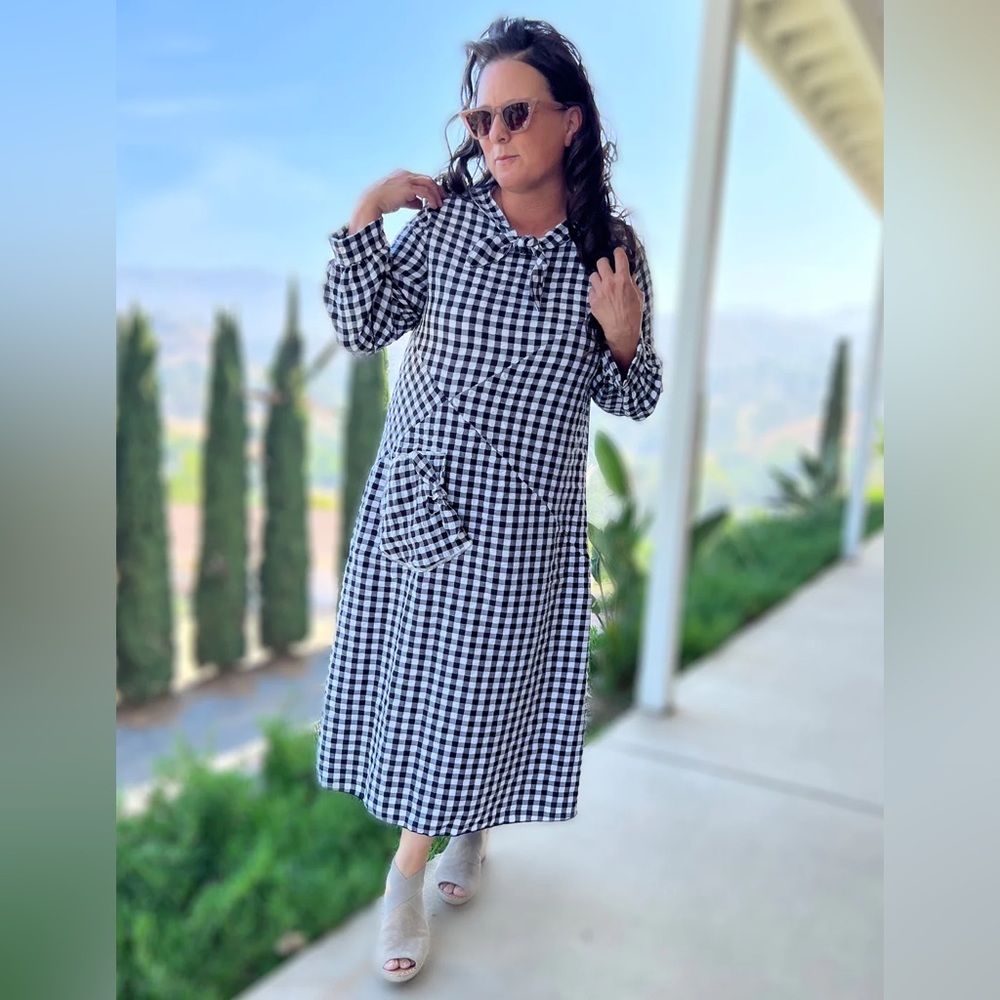 Gingham Plaid Midi/Maxi Dress - Picture 2 of 7